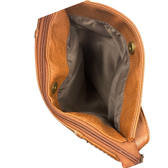 BOC Born Concepts Crossbody Shoulder Bag Brown Faux Leather Boho Festival - Picture 6 of 16